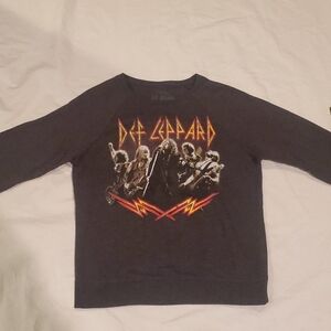 Def Leppard Rock Band Music Pullover Sweatshirt Y2K small